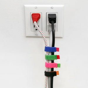カラフルな色が目を引くミニサイズのマジックテープ式の Mini Color Cable Ties（ミニカラーケーブルタイ）