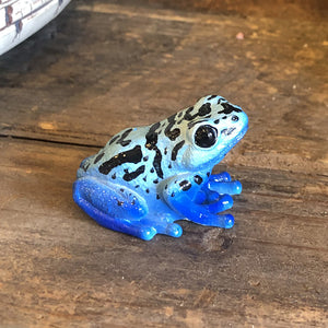 コバルトヤドクガエルのリアルな生きもの造形マグネット REPTILES MAG BLUE POISON DART FROG（レプタイルズ マグ ブルー ポイズンダートフロッグ）