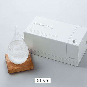 天候の変化で結晶の形が変わる しずく型のオブジェ Tempo Drop（テンポ ドロップ）