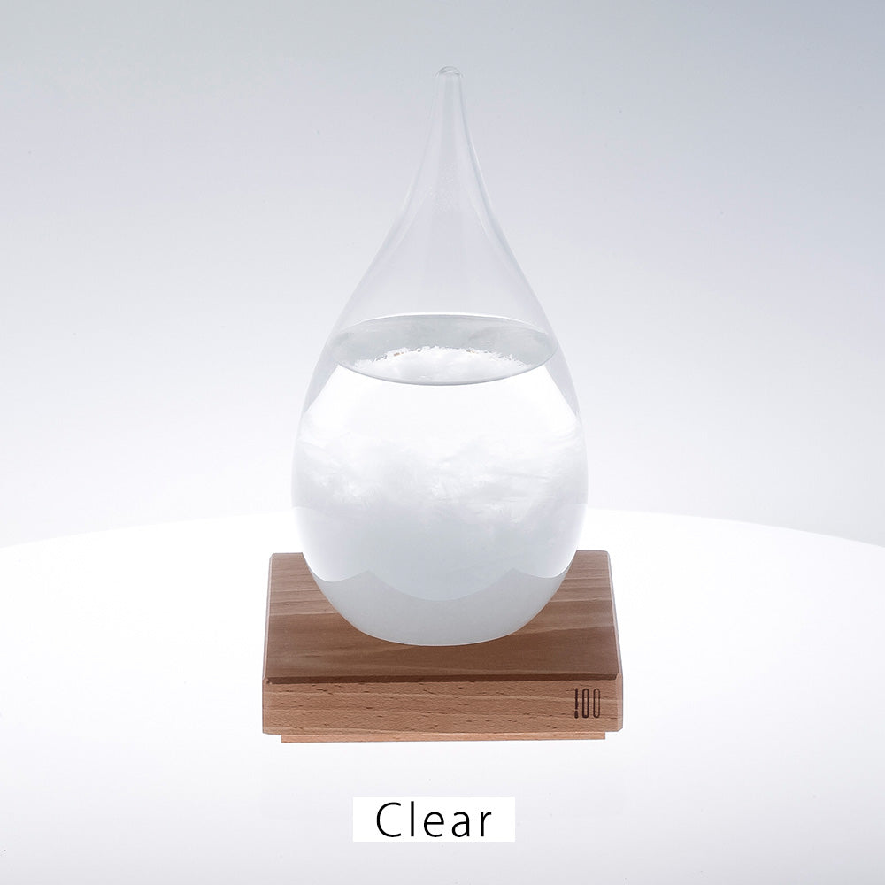 天候の変化で結晶の形が変わる しずく型のオブジェ Tempo Drop（テンポ