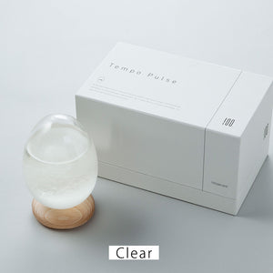 天候の変化で結晶の形が変わる たまご型のオブジェ Tempo Pulse（テンポ パルス）