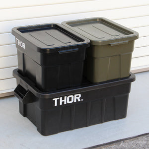 野外でも使用可能なハンドル付きトートボックス THOR Large Totes With Lid（ソー ラージ トート ウィズ リッド）