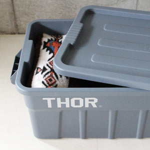 野外でも使用可能なハンドル付きトートボックス THOR Large Totes With Lid（ソー ラージ トート ウィズ リッド）