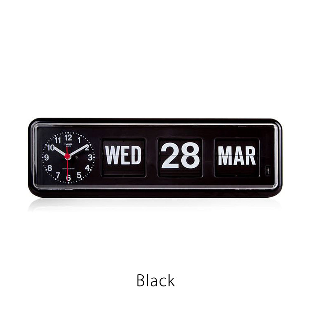 シンプルなオートカレンダー付クロック Twemco Calendar Clock #BQ-38（トゥエンコ カレンダー クロック）