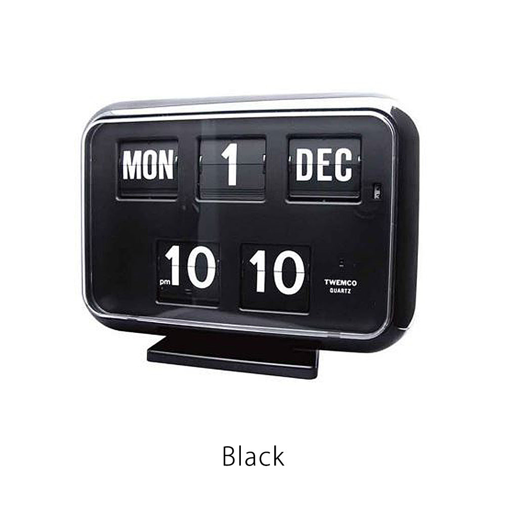 デジタルカレンダー付きフリップ時計 Twemco Digital Calendar Clock #QD-35（トゥエンコ デジタル カレンダー クロック）