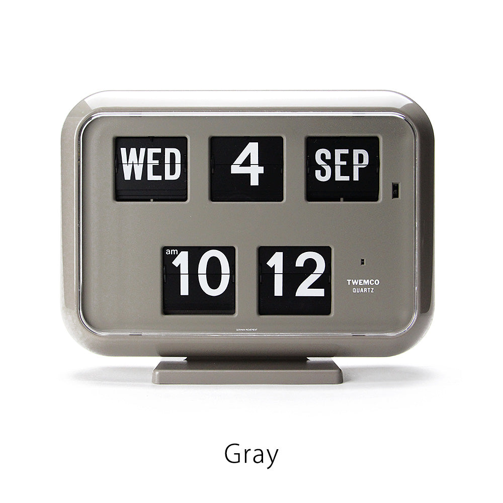 デジタルカレンダー付きフリップ時計 Twemco Digital Calendar Clock #QD-35（トゥエンコ デジタル カレンダー クロック）