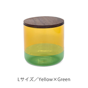 カラーグラスのコンビネーションが空間を彩る TWO TONE CANISTER（ツートーン キャニスター）