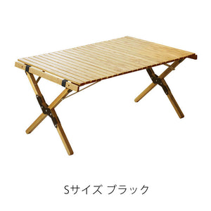 使う場所を選ばないロールトップテーブル WOOD ROLL TOP TABLE（ウッド ロールトップテーブル）